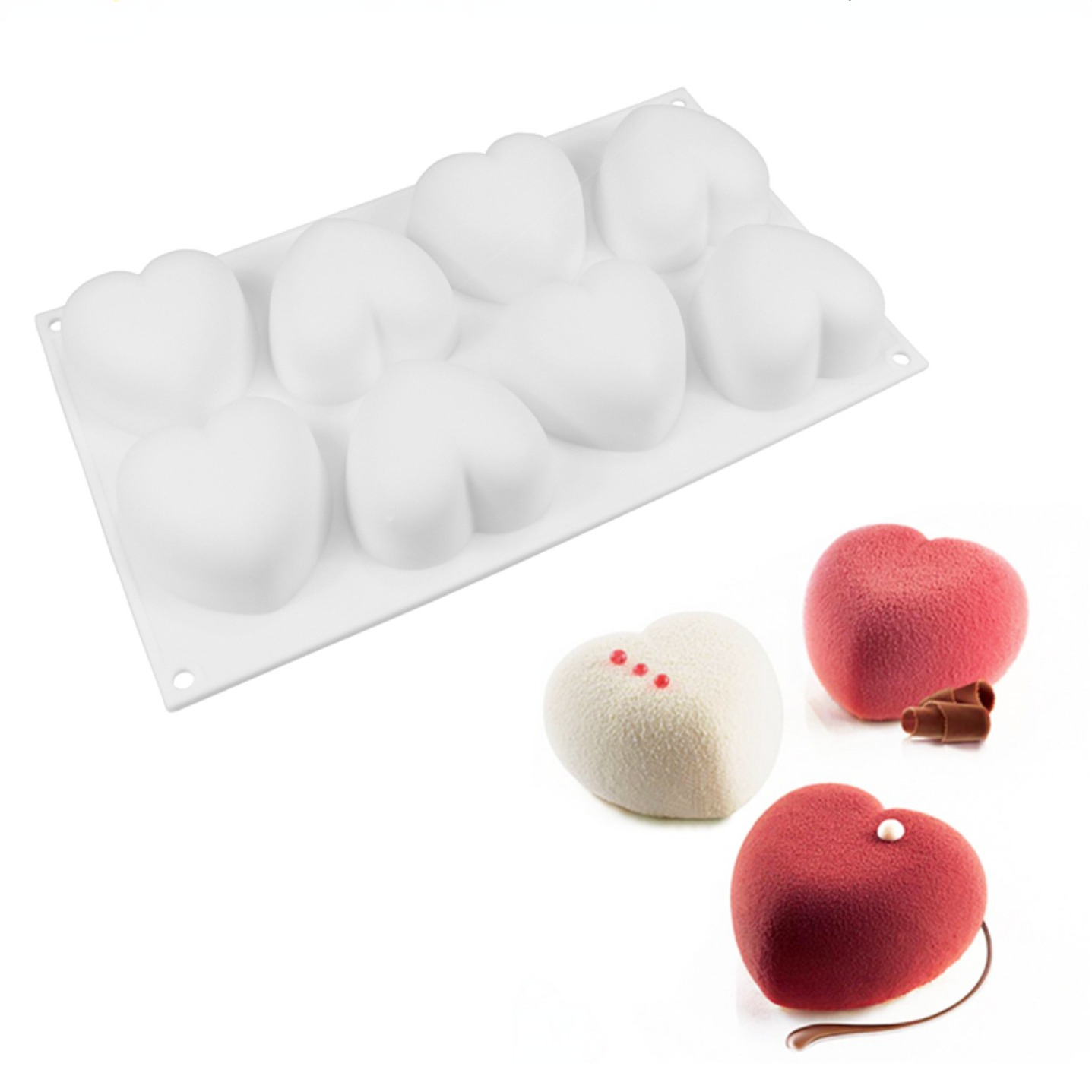 Soap Making Designs - 사랑 심장 실리콘 비누 금형 수제