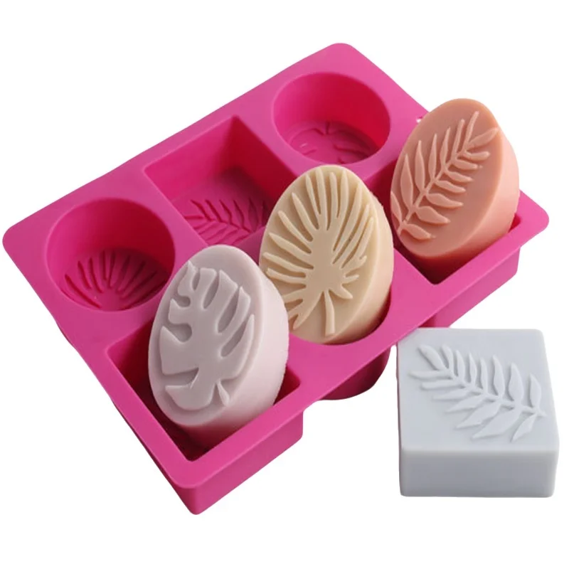 둥근 잎과 사각 잎 모양 실리콘 비누 몰드, 수제 비누 - Soap Making Experiment 리뷰 및 가격