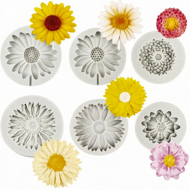 6개, 해바라기 데이지 실리콘 몰드, 3D 꽃 장식 몰 - Soap Making Designs 리뷰 및 가격