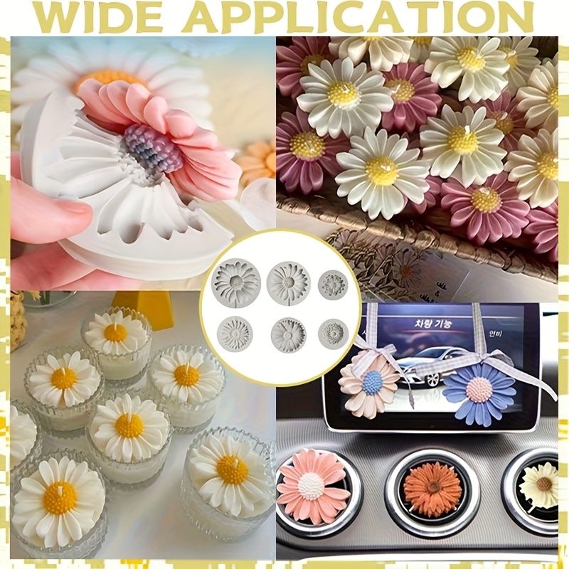 6개, 해바라기 데이지 실리콘 몰드, 3D 꽃 장식 몰 - Soap Making Designs 리뷰 및 가격