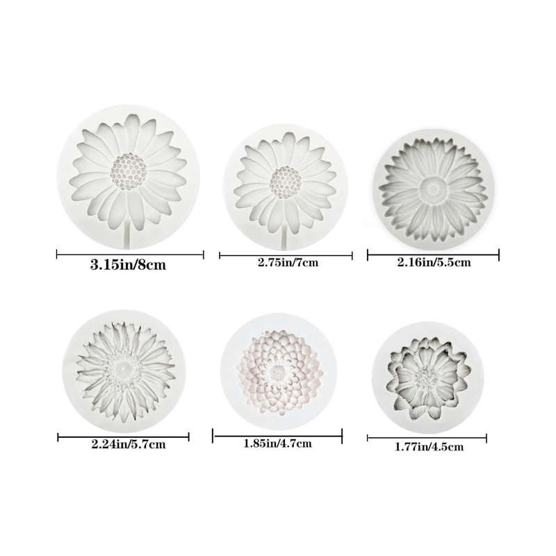 6개, 해바라기 데이지 실리콘 몰드, 3D 꽃 장식 몰 - Soap Making Designs 리뷰 및 가격
