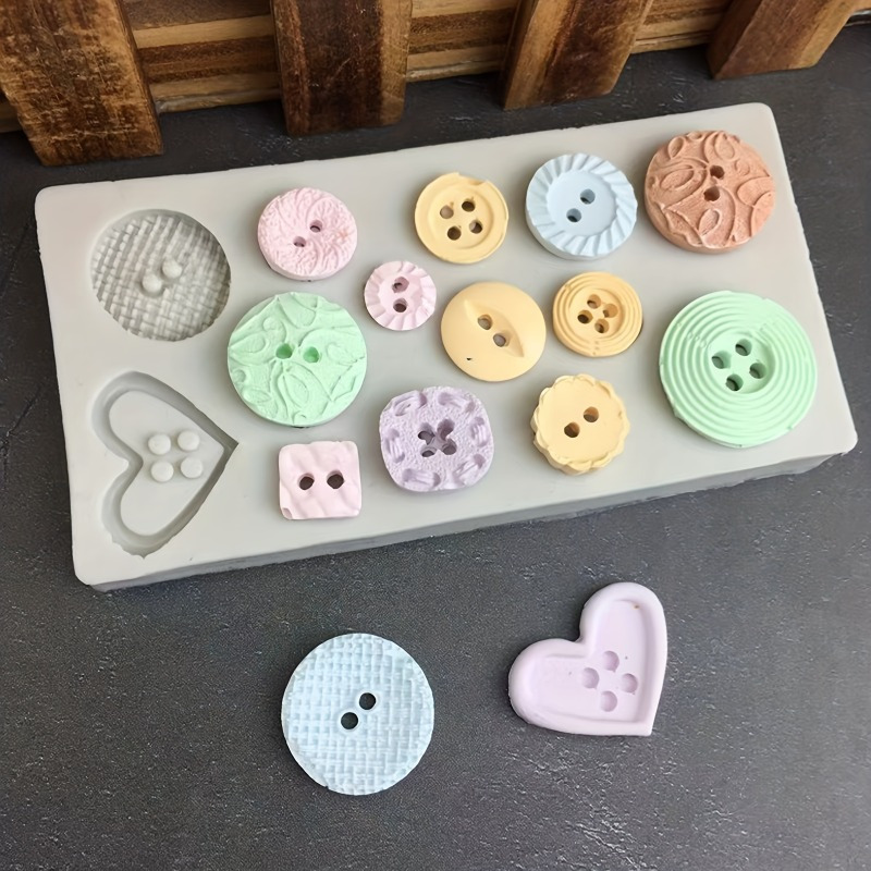 버튼 모양 실리콘 몰드 비누 및 양초 장식 도구용 실리 - Soap Making Designs 리뷰 및 가격