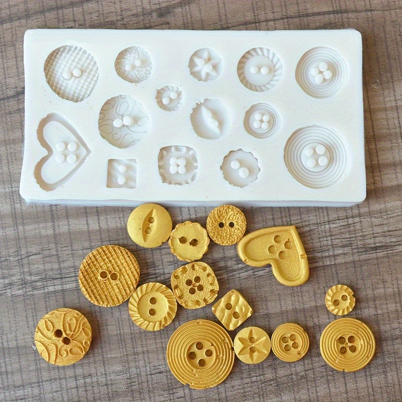 버튼 모양 실리콘 몰드 비누 및 양초 장식 도구용 실리 - Soap Making Designs 리뷰 및 가격