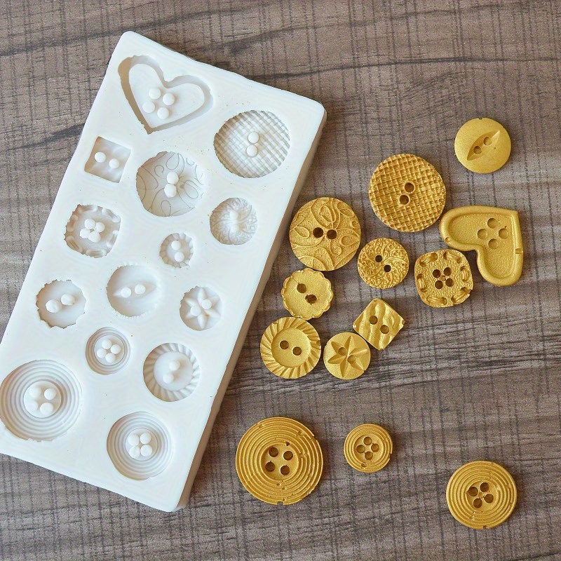 버튼 모양 실리콘 몰드 비누 및 양초 장식 도구용 실리 - Soap Making Designs 리뷰 및 가격