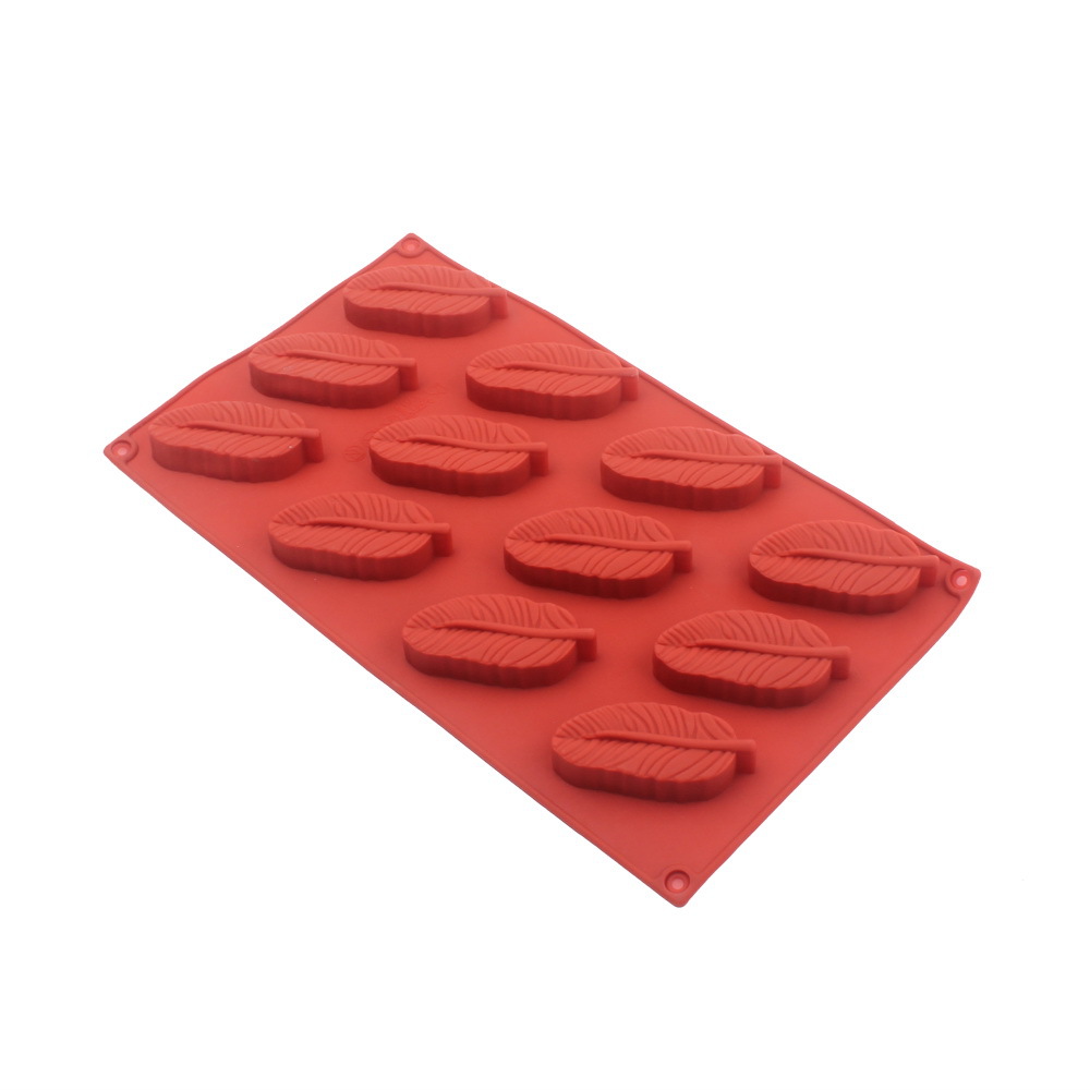 새로운 도착 12 홀 깃털 모양 실리콘 초콜릿 몰드 D - Soap Making Designs 리뷰 및 가격