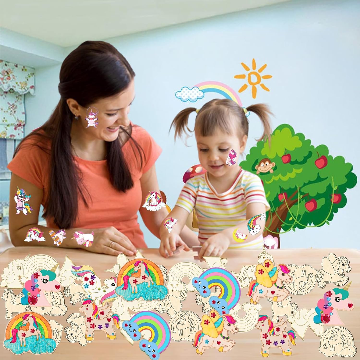386Pcs 유니콘 나무 공예 세트 18Pcs 유니콘  - Soap Making Kit For Kids 리뷰 및 가격