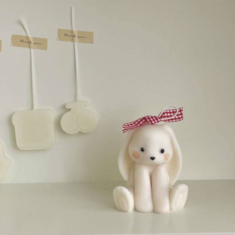 앉아 토끼 실리콘 양초 금형 3D 귀여운 토끼 동물 석 - Soap Making In Home 리뷰 및 가격