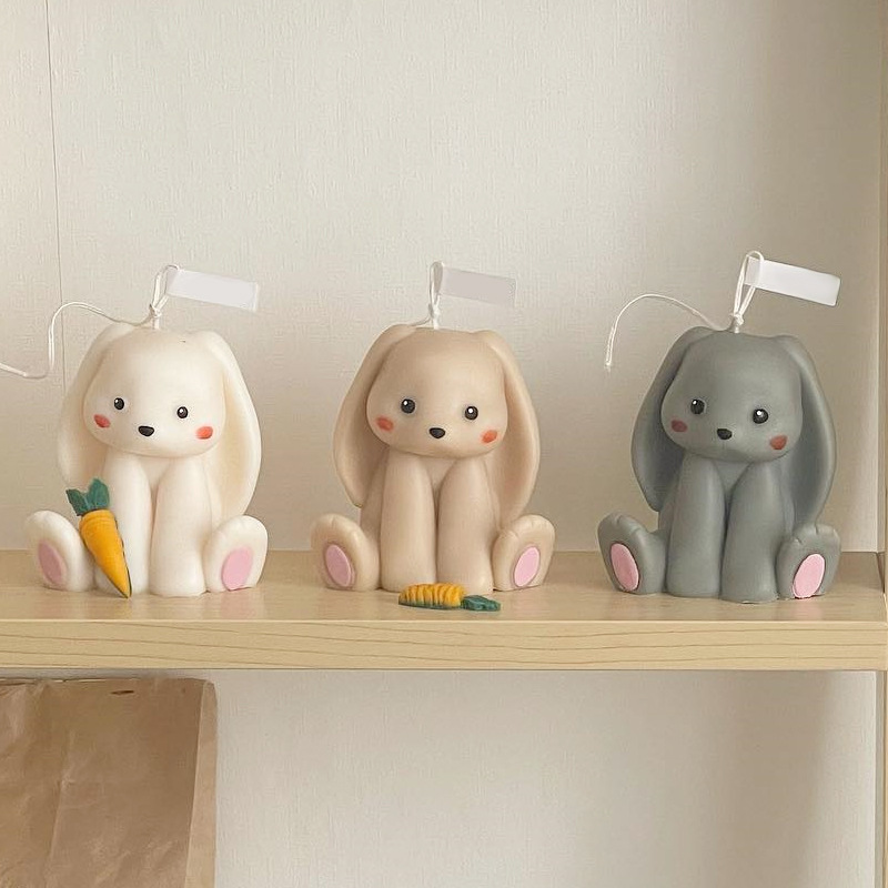 앉아 토끼 실리콘 양초 금형 3D 귀여운 토끼 동물 석 - Soap Making In Home 리뷰 및 가격