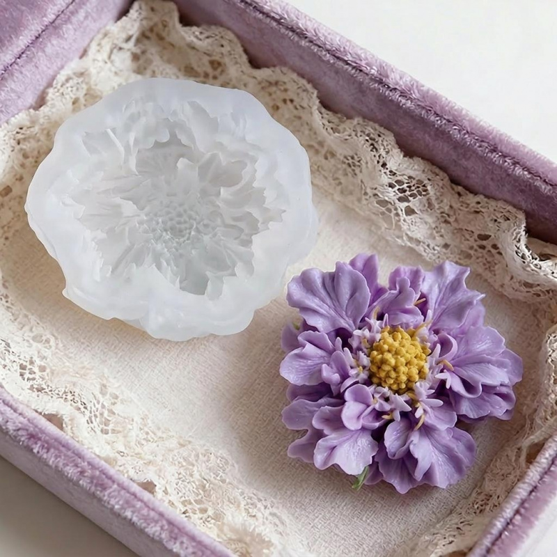1개의 몽환적인 파란색 화분 꽃 실리콘 몰드, DIY  - Soap Making Designs 리뷰 및 가격