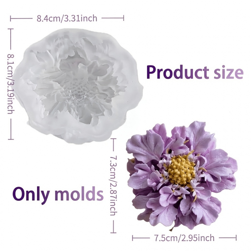 1개의 몽환적인 파란색 화분 꽃 실리콘 몰드, DIY  - Soap Making Designs 리뷰 및 가격
