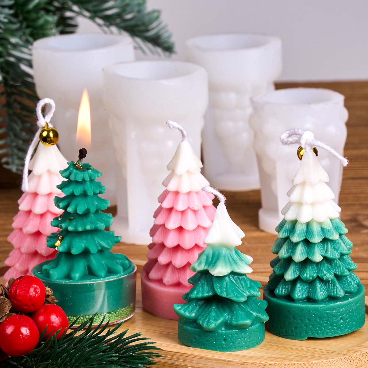 3D 크리스마스 트리 실리콘 캔들 몰드 DIY 크리스마 - Soap Making In Home 리뷰 및 가격